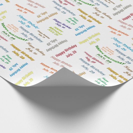 29 juli, cadeaupapier voor cadeautjes (Hoek)