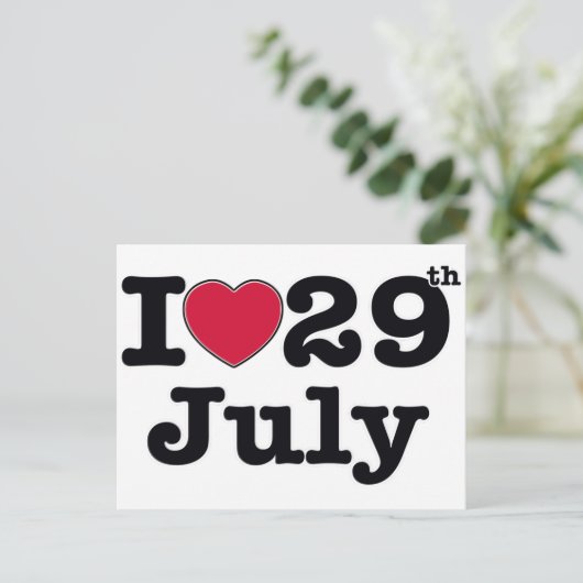 29 juli Mijn dag van verjaardag Briefkaart (Staand voorkant)