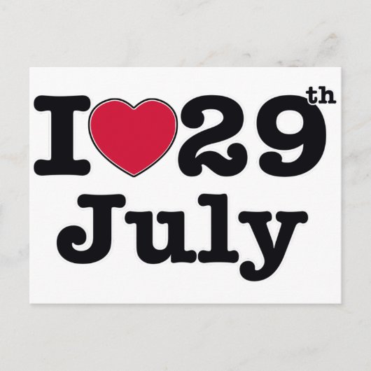 29 juli Mijn dag van verjaardag Briefkaart (Voorkant)