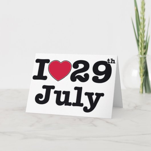29 juli mijn dag van verjaardag kaart (Voorkant)