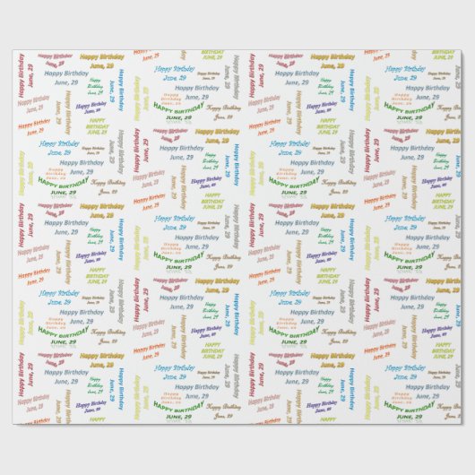 29 juni, cadeaupapier voor cadeautjes (Vlak)