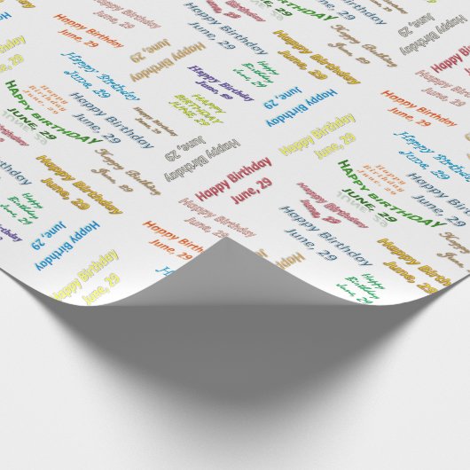 29 juni, cadeaupapier voor cadeautjes (Hoek)