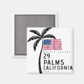 29 Palms California American Flag Palm Tree Magneet (Voorkant / Achterkant)