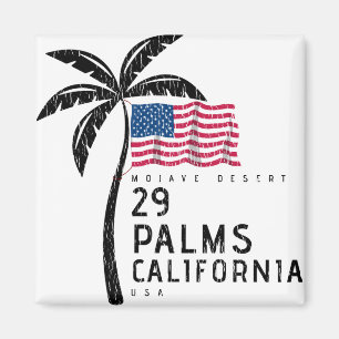 29 Palms California American Flag Palm Tree Magneet