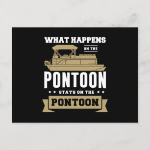 29.Pontoon boot Gifts for a Boat Fan Uitnodiging Briefkaart