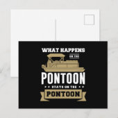 29.Pontoon boot Gifts for a Boat Fan Uitnodiging Briefkaart (Voorkant / Achterkant)