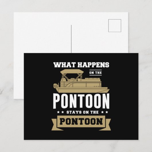 29.Pontoon boot Gifts for a Boat Fan Uitnodiging Briefkaart (Voorkant / Achterkant)