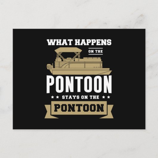 29.Pontoon boot Gifts for a Boat Fan Uitnodiging Briefkaart (Voorkant)