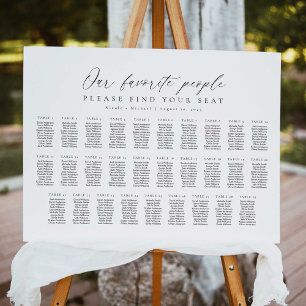 29 Tables Our Favorite People Seating Chart Plan Poster