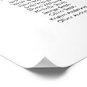 29 Tables Our Favorite People Seating Chart Plan Poster (Hoek)