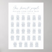 29 Tafels Ons favoriete zitplaatsenoverzicht Poster (Voorkant)