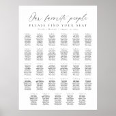 29 Tafels Onze favoriete mensen Zitplaatskaart Poster (Voorkant)