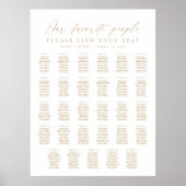 29 Tafels Onze favoriete mensen Zitplaatskaart Poster (Voorkant)