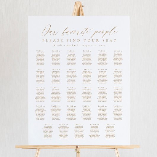 29 Tafels Onze favoriete mensen Zitplaatskaart Poster