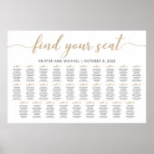 29 Tafels Vind Je Plaats Zitplaats Chart Plan Poster (Voorkant)