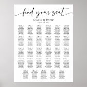 29 Tafels Vind Je Plaats Zitplaats Chart Poster (Voorkant)