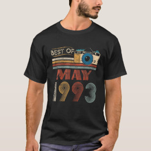 29 Vintage Birthday Gifts 29 Year Old Best Of May T-shirt