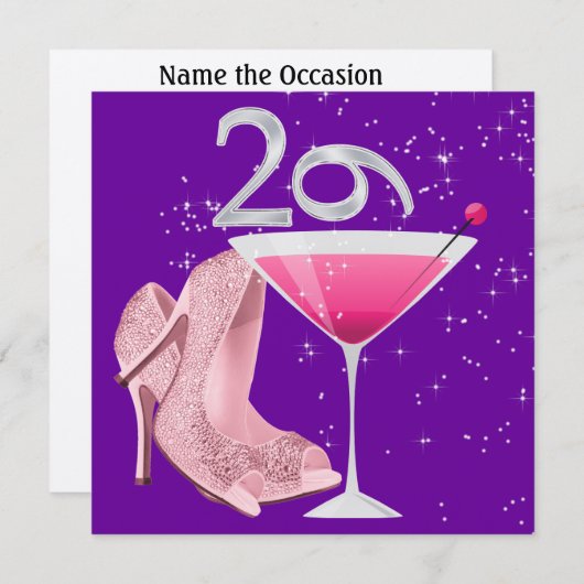 29 WEDEROM Uitnodiging van het Verjaardagsfeest do (Voorkant / Achterkant)