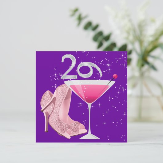 29 WEDEROM Uitnodiging van het Verjaardagsfeest do (Staand voorkant)