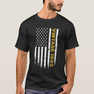 29 Year Old Vintage 1993 American Flag 29th Birth T-shirt