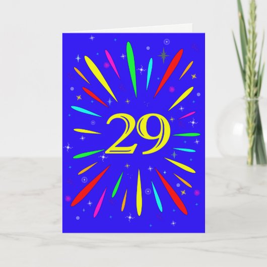29e 'Birthday Explosion'-Kaart Kaart (Voorkant)