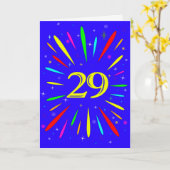 29e 'Birthday Explosion'-Kaart Kaart (Gele Bloem)
