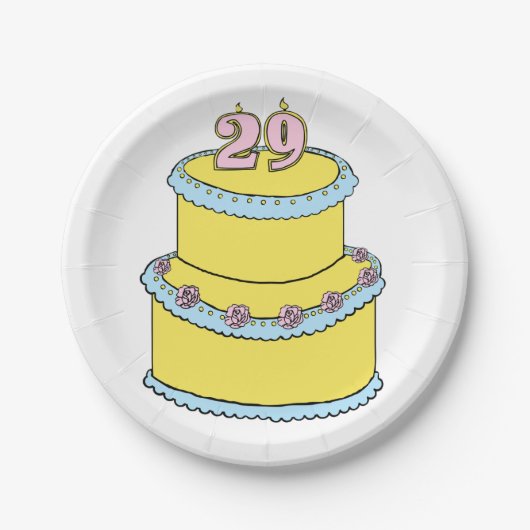 29e Bord van het Birthday Cake Paper (Voorkant)