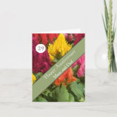 29e bruiloft Jubileum Celosia Kaart (Voorkant)