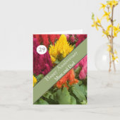 29e bruiloft Jubileum Celosia Kaart (Gele Bloem)