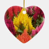 29e bruiloft Jubileum Celosia Keramisch Ornament (Achterkant)