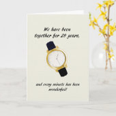 29e bruiloft Jubileum polshorloge Kaart (Gele Bloem)