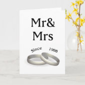 29e jubileum bijpassende meneer en mevrouw sinds 1 kaart (Gele Bloem)