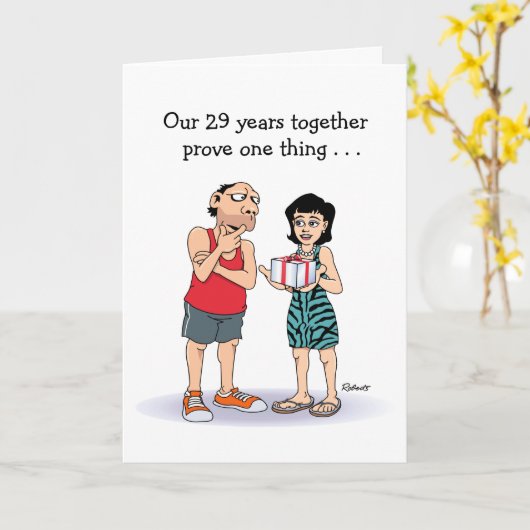 29e Jubileum voor bruiloft Kaart (Gele Bloem)