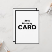 29e negenentwintigste 29 negenentwintigste 2-9ste  kaart (Voorkant / Achterkant in situ)