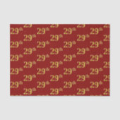 29e (negenentwintigste) gebeurtenis met rood Faux Tissuepapier (Voorkant)