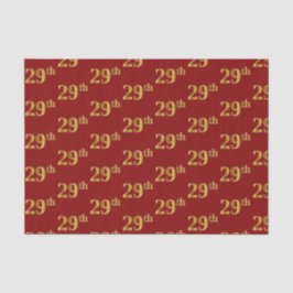 29e (negenentwintigste) gebeurtenis met rood Faux Tissuepapier