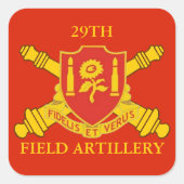 29E STICKER VELDARTILLERIE (Voorkant)