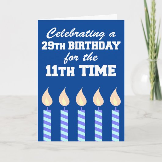 29e verjaardag 11e keer 40e Kaart (Voorkant)