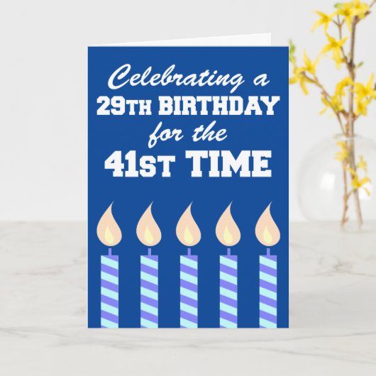 29e verjaardag 21e keer 70e kaart (Gele Bloem)