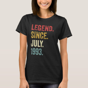 29e verjaardag 29 jaar oude leggende sinds juli 19 t-shirt