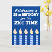 29e verjaardag 31e keer 50e Kaart (Gele Bloem)