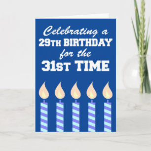29e verjaardag 31e keer 60e verjaardag kaart
