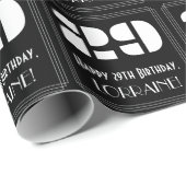 29e verjaardag: Art Deco geïnspireerd look "29" &  Cadeaupapier (Rol Hoek)