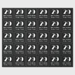 29e verjaardag - Art Deco Geïnspireerde look "29", Cadeaupapier