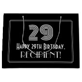 29e verjaardag — Art Deco Geïnspireerde look "29"  Groot Cadeauzakje (Voorkant)