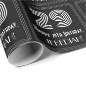 29e verjaardag: Art Deco Geïnspireerde look "29" m Cadeaupapier (Rol Hoek)