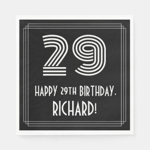 29e verjaardag: Art Deco Geïnspireerde look "29" + Servet