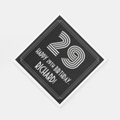 29e verjaardag: Art Deco Geïnspireerde look "29" + Servet (Hoek)