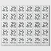 29e verjaardag: Art Deco geïnspireerde stijl "29"  Cadeaupapier (Vlak)