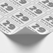 29e verjaardag: Art Deco geïnspireerde stijl "29"  Cadeaupapier (Hoek)